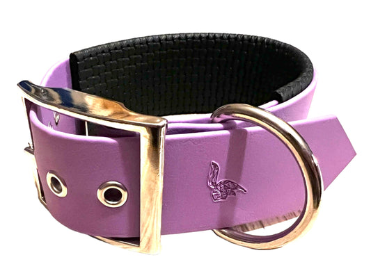 Collier large rembourré en BioThane® 38 mm – Déstockage (plusieurs coloris disponibles)
