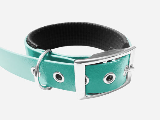 Collier rembourré en BioThane® 25 mm – Déstockage (plusieurs coloris disponibles)