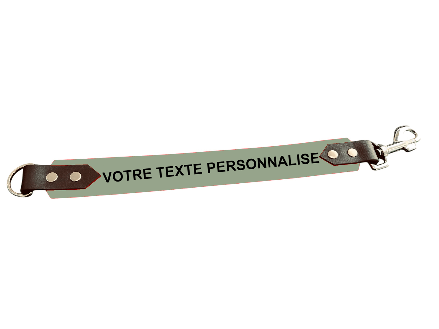 L'atelier du Fourmilier Attache laisse personnalisable Menthe Attache laisse 38 mm en Biothane – Message personnalisable