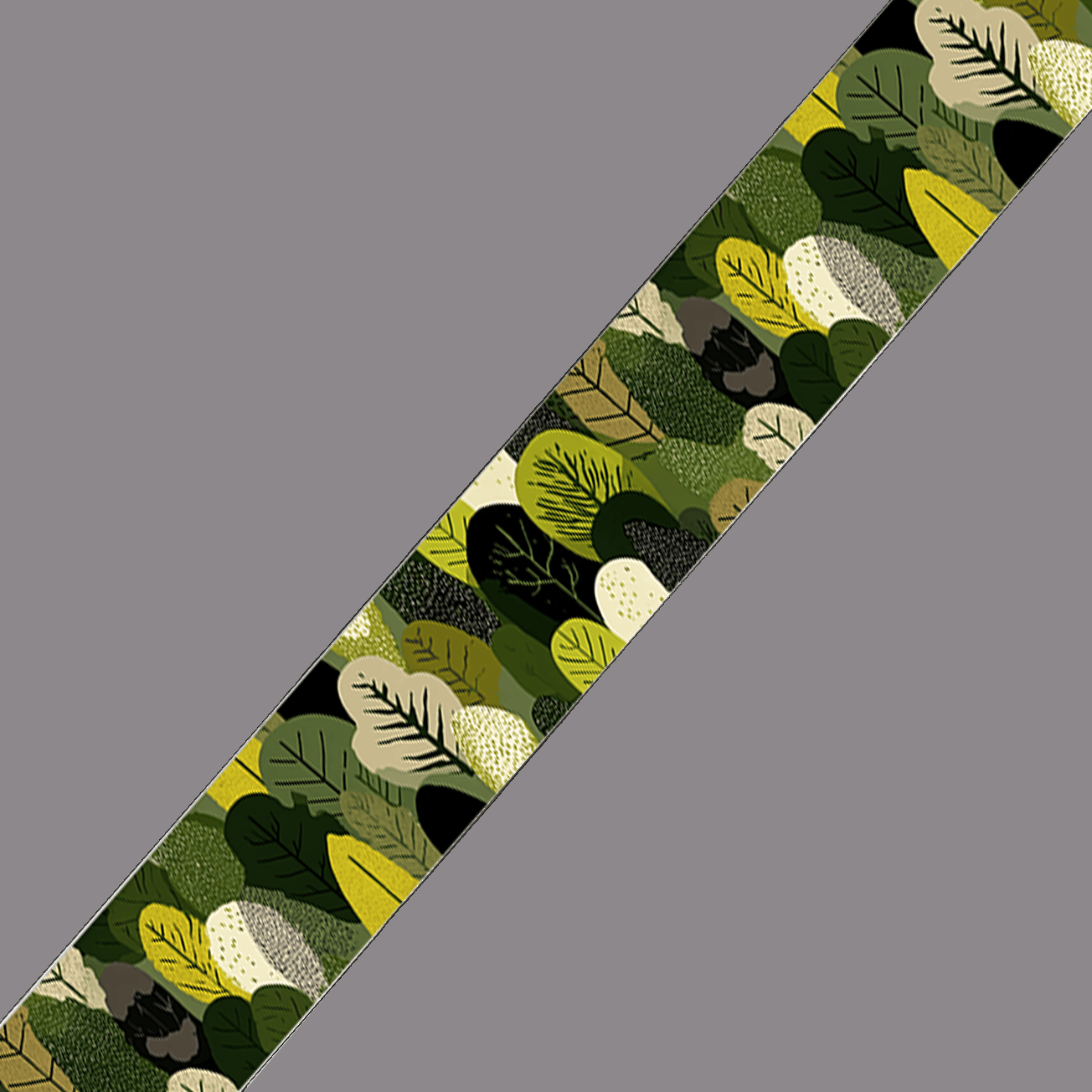 L'atelier du Fourmilier BioThane imprimé au mètre BioThane imprimé – “Feuillage Vert Olive & Anis”