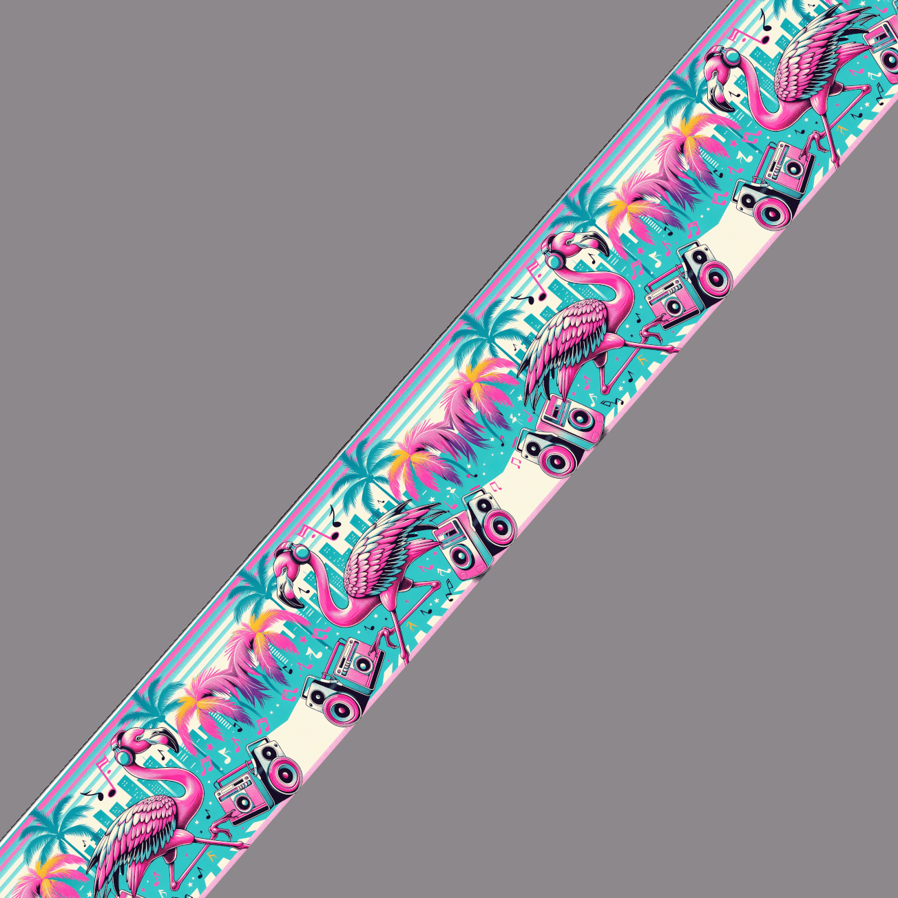 L'atelier du Fourmilier BioThane imprimé au mètre BioThane® imprimé - Flamants Roses Party