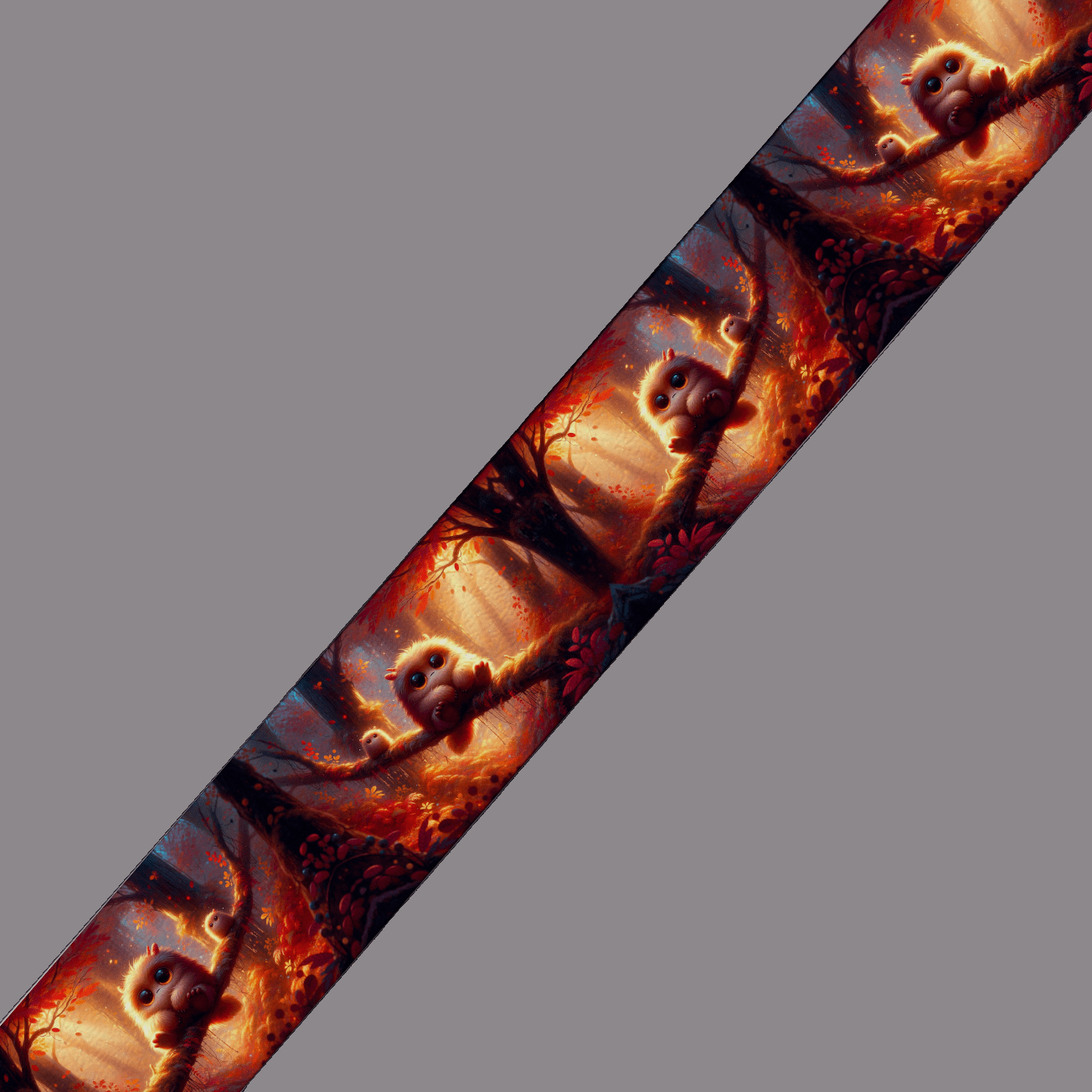 L'atelier du Fourmilier BioThane imprimé au mètre BioThane imprimé – Forêt Enchantée & Créature Mystique