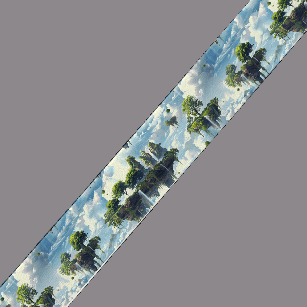 L'atelier du Fourmilier BioThane imprimé au mètre BioThane imprimé “Îles flottantes célestes”