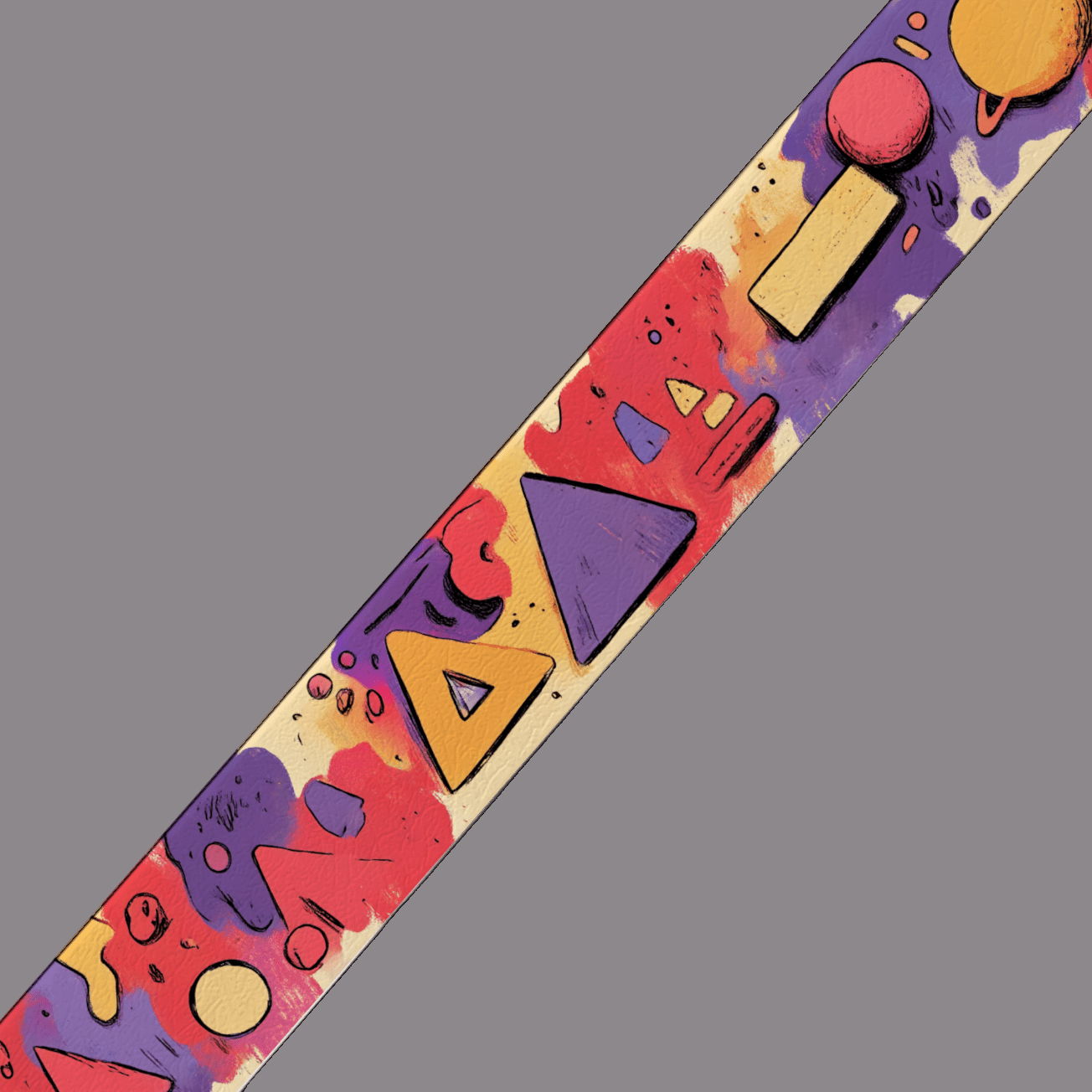 L'atelier du Fourmilier BioThane imprimé au mètre BioThane® imprimé – Motif Abstrait Formes Colorées