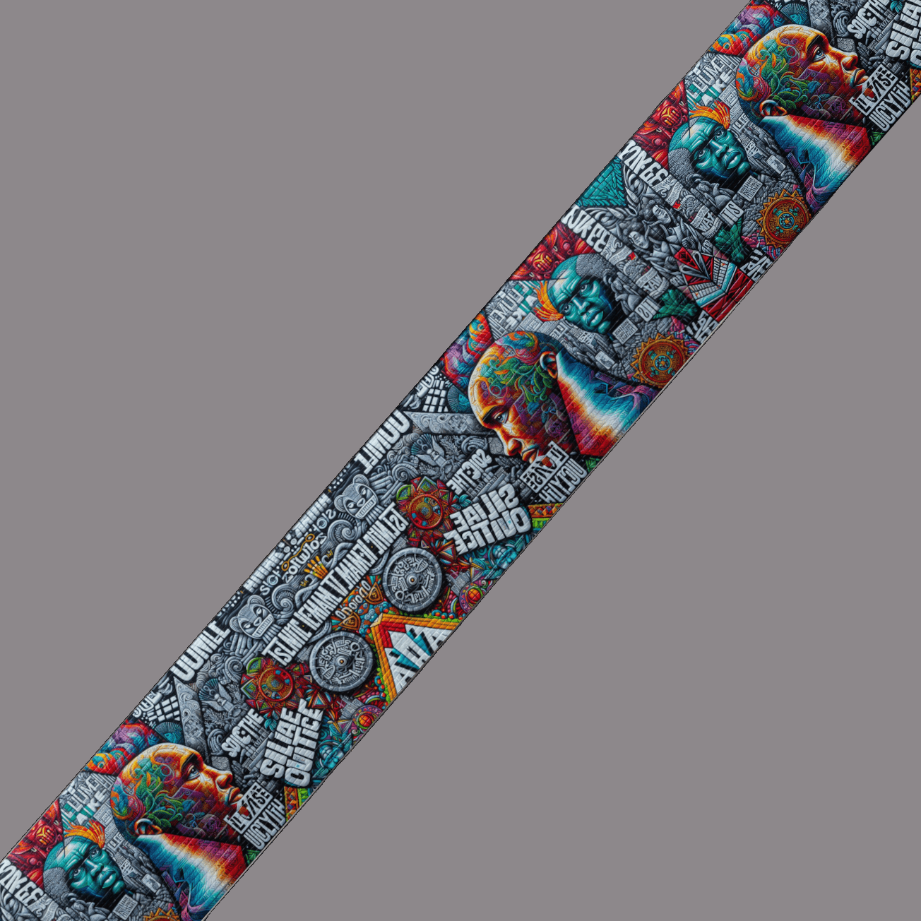 L'atelier du Fourmilier BioThane imprimé au mètre BioThane® imprimé – Motif « Esprit Urbain Psychédélique »