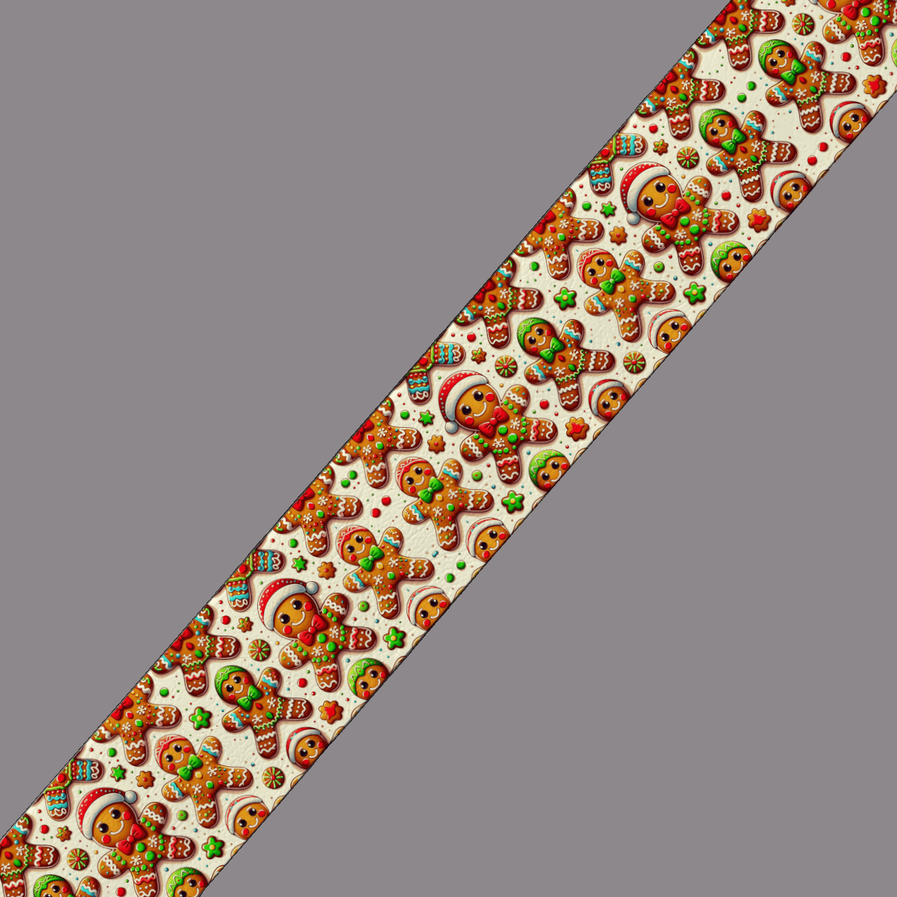 L'atelier du Fourmilier BioThane imprimé au mètre BioThane imprimé – Motif Pain d’Épices Festif