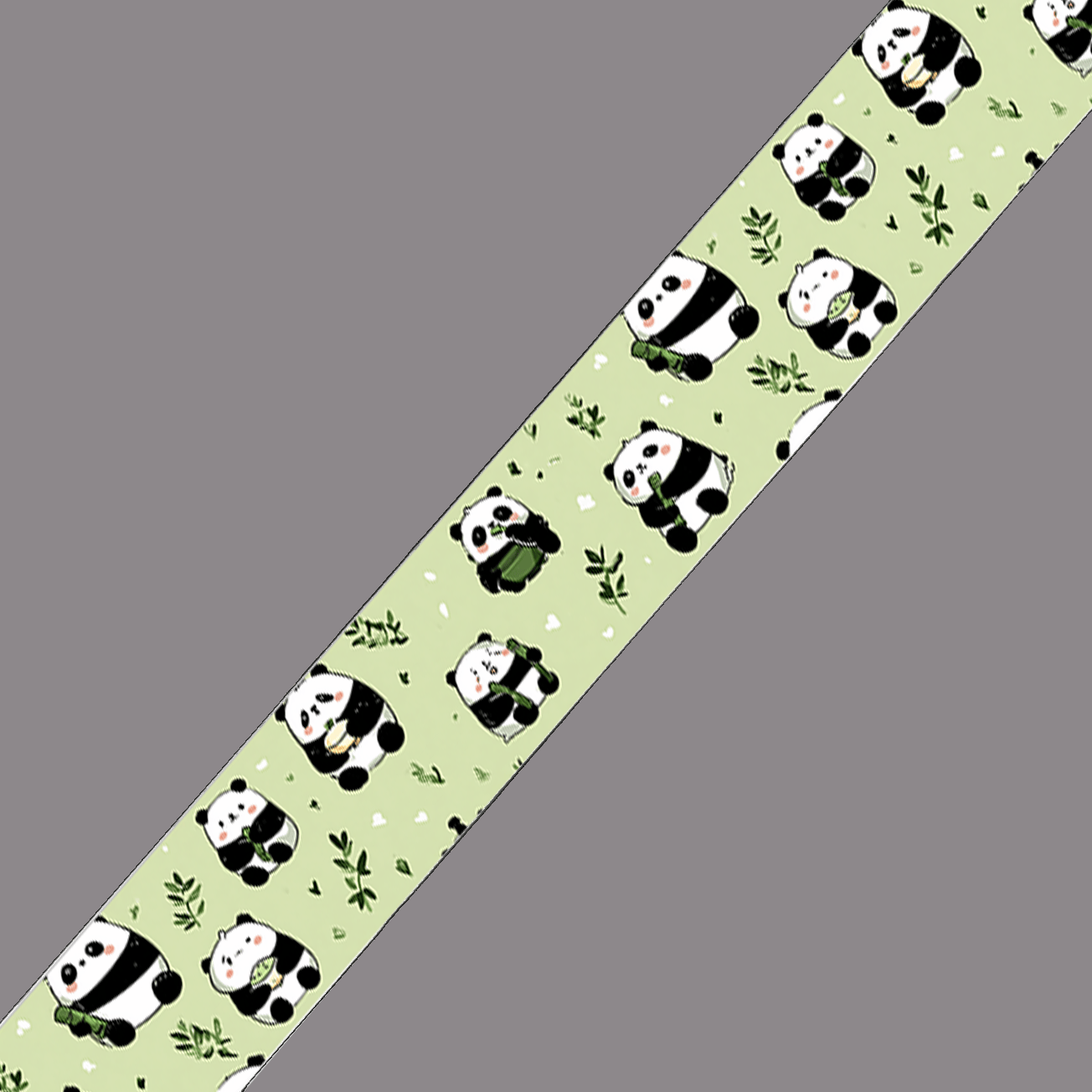 L'atelier du Fourmilier BioThane imprimé au mètre BioThane imprimé Pandas cartoon