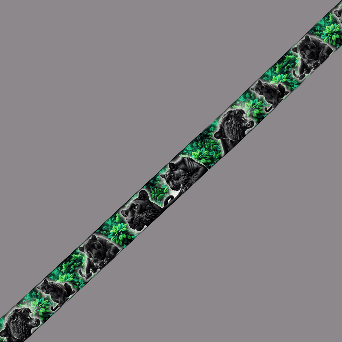 L'atelier du Fourmilier BioThane imprimé au mètre BioThane imprimé – Panthères noires dans la jungle