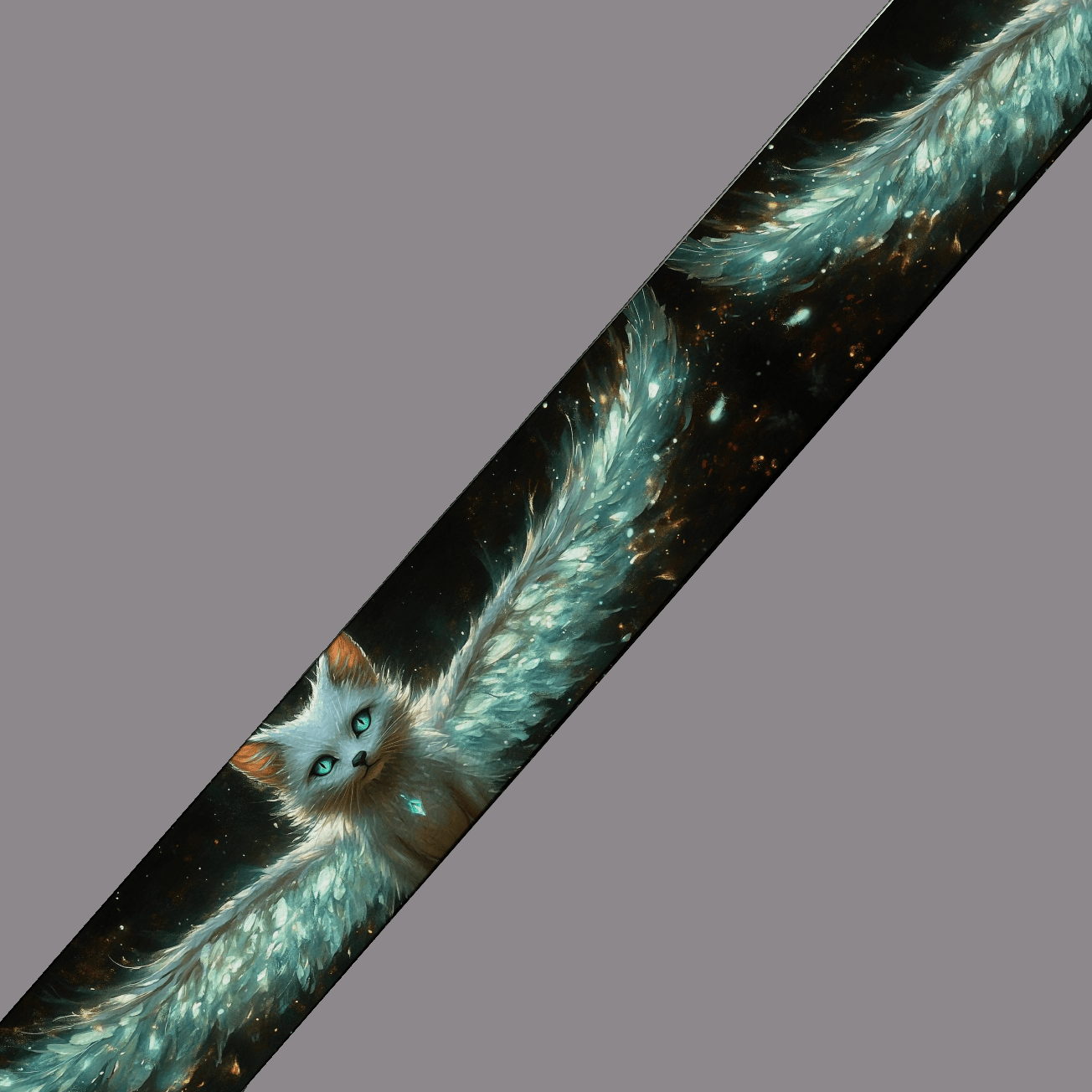 L'atelier du Fourmilier BioThane imprimé au mètre BioThane imprimé – Renard ailé céleste