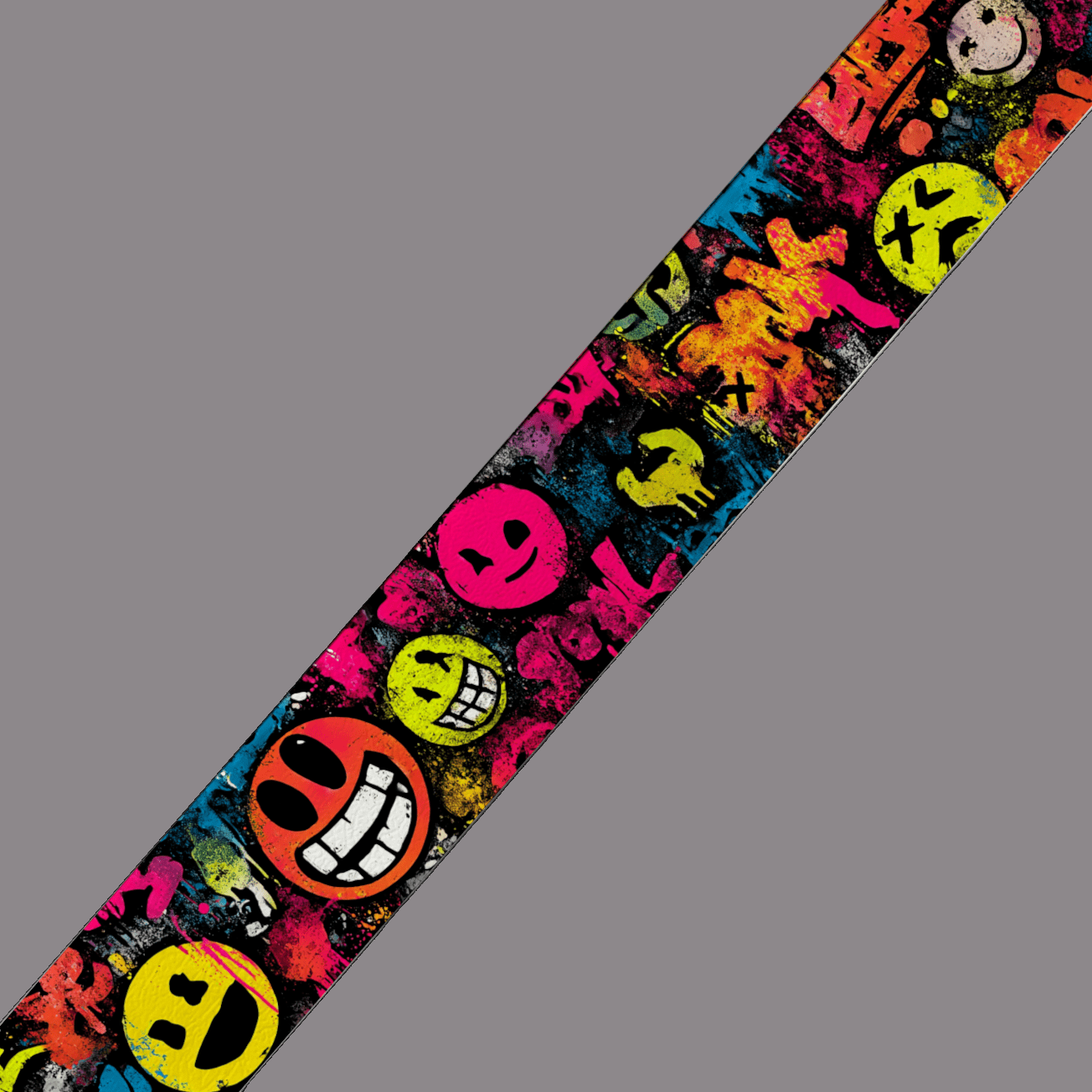 L'atelier du Fourmilier BioThane imprimé au mètre BioThane® imprimé - Smileys Graffiti