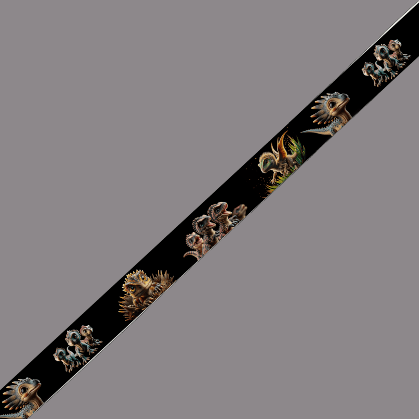 L'atelier du Fourmilier BioThane imprimé au mètre Motif BioThane® – Dinosaures cartoon trop mignons (édition spéciale)