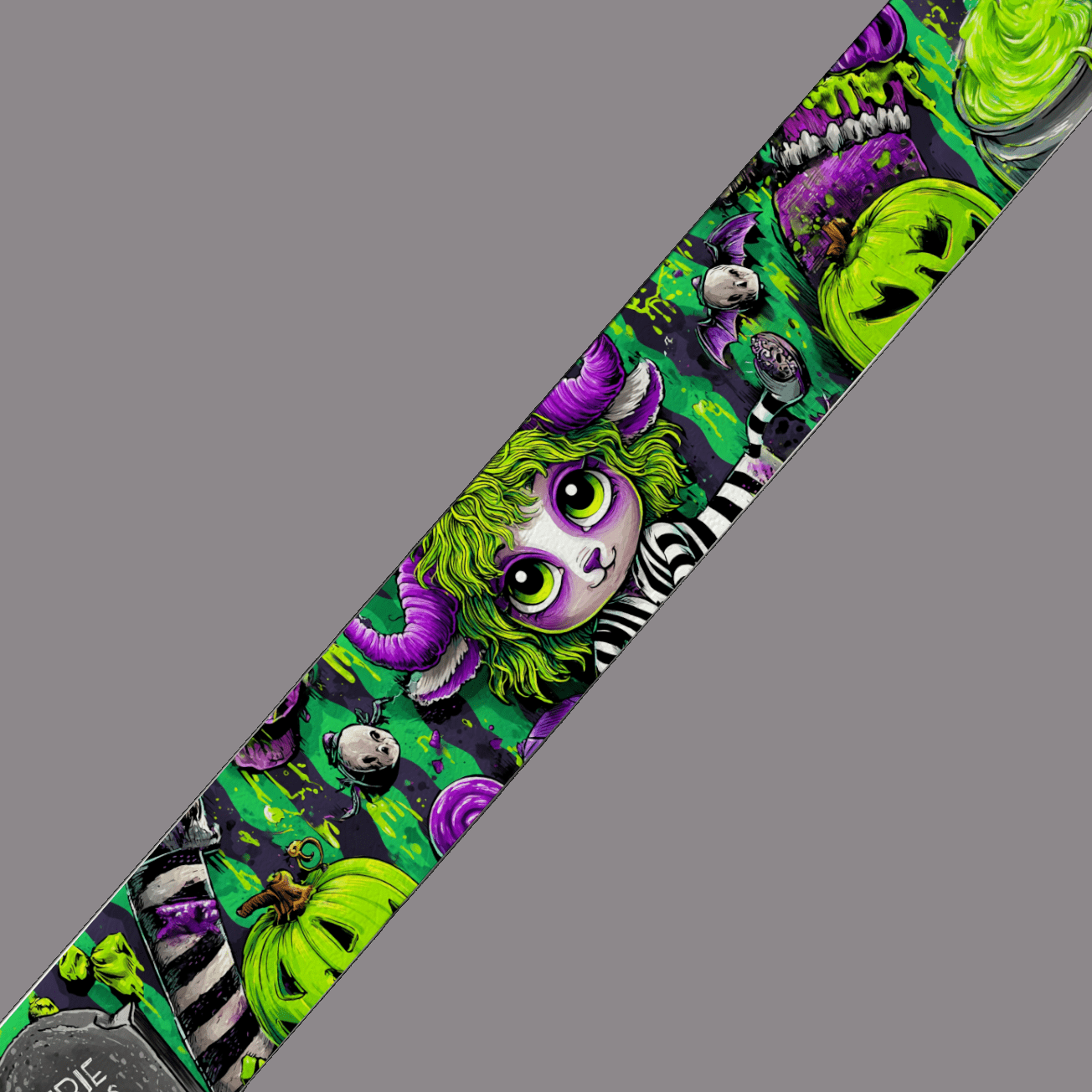 L'atelier du Fourmilier BioThane imprimé au mètre 💚 Motif BioThane imprimé UV – Créature Pop d’Halloween