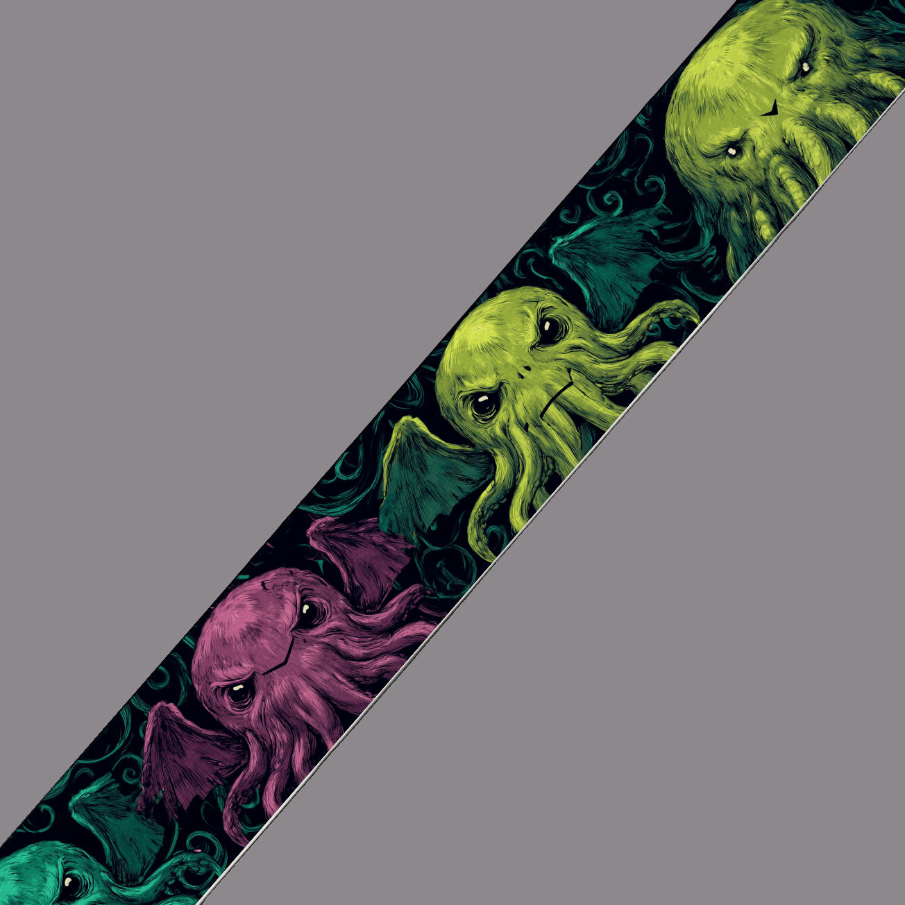 L'atelier du Fourmilier BioThane imprimé au mètre 🌊 Motif BioThane imprimé UV– Cthulhu multicolore