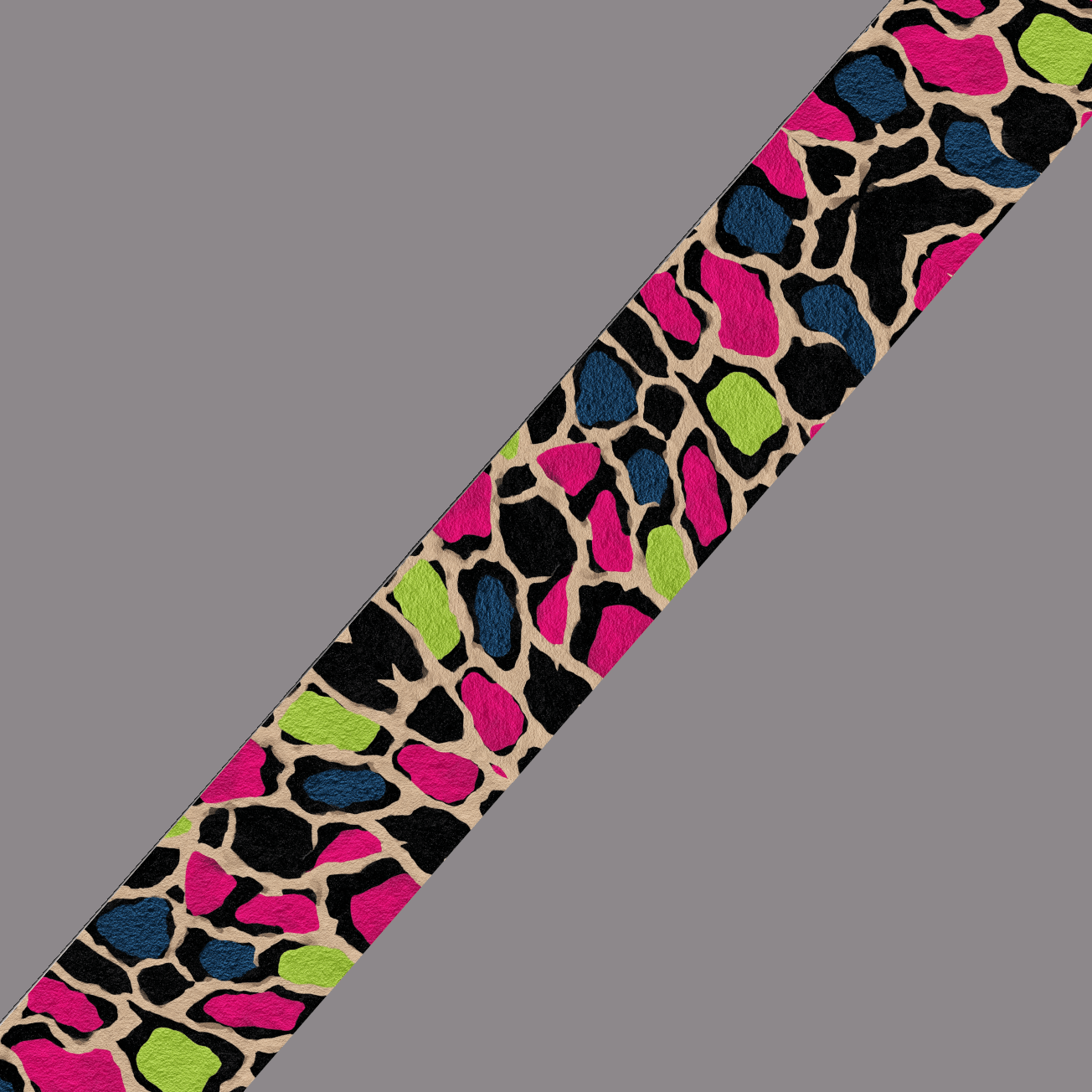 L'atelier du Fourmilier BioThane imprimé au mètre Motif BioThane imprimé UV – Léopard multicolore pop