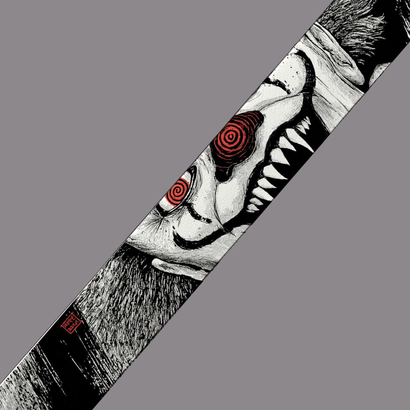 L'atelier du Fourmilier BioThane imprimé au mètre 🩸 Motif BioThane imprimé UV– Masque démoniaque