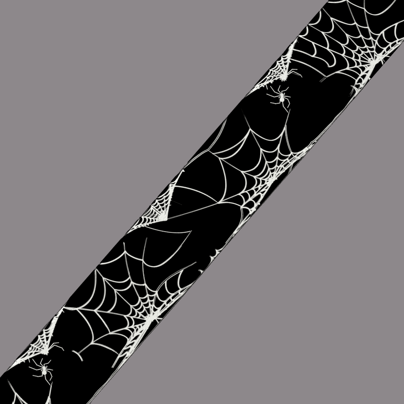 L'atelier du Fourmilier BioThane imprimé au mètre Motif BioThane imprimé UV– Toiles d’araignées sur fond noir