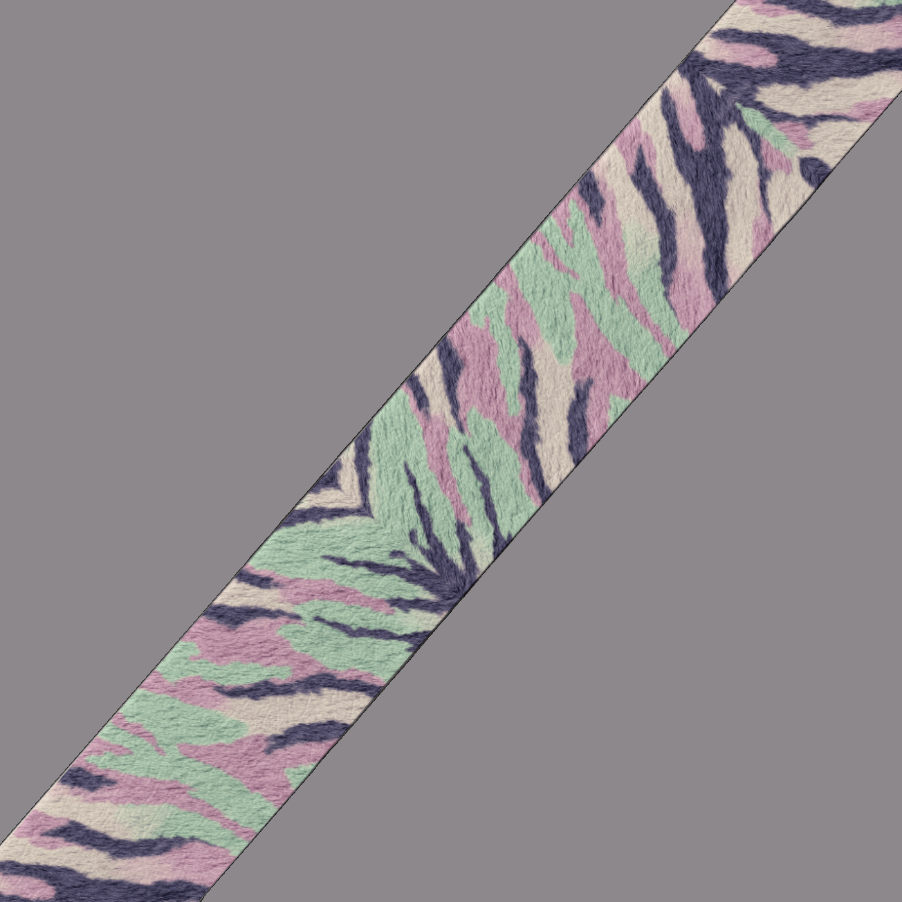 L'atelier du Fourmilier BioThane imprimé au mètre Motif BioThane imprimé UV – Zébré pastel vert & lilas