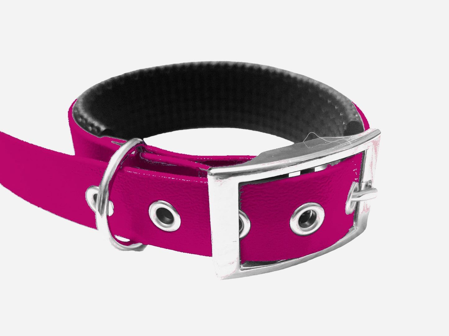 Collier rembourré en BioThane® 25 mm – Déstockage (plusieurs coloris disponibles)