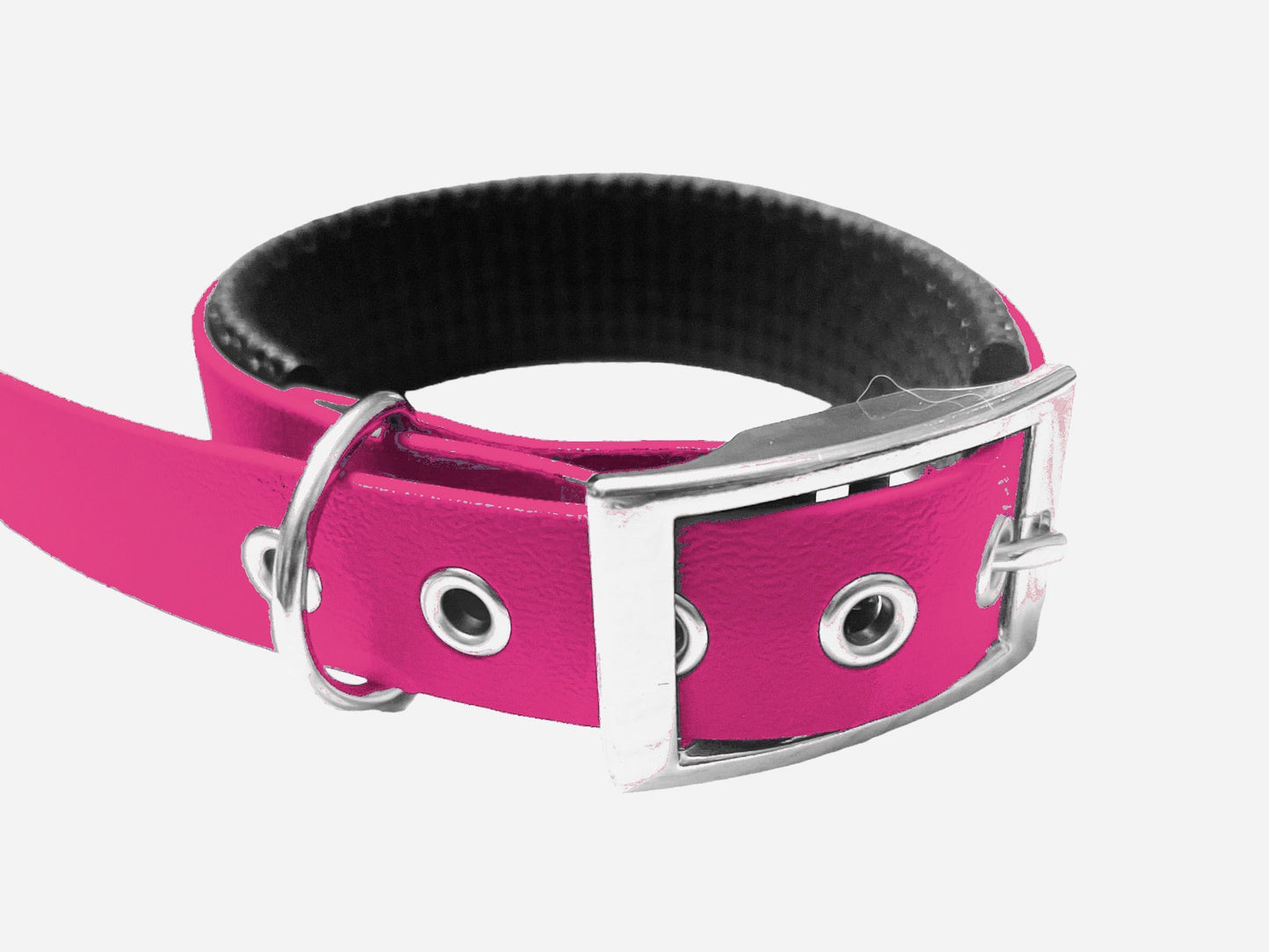 Collier rembourré en BioThane® 25 mm – Déstockage (plusieurs coloris disponibles)