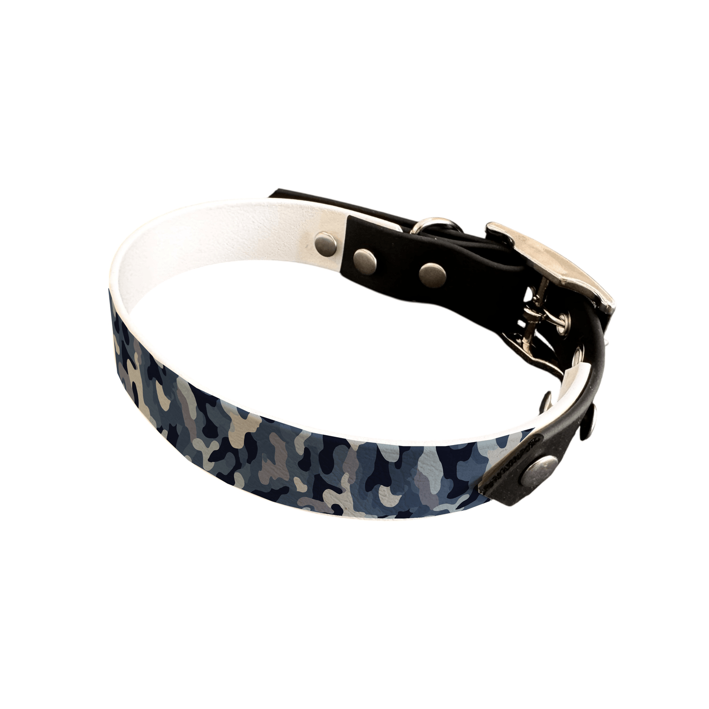 L'atelier du Fourmilier collier bicolore 25 398 Collier bicolore large pour chien en BioThane® imprimé – Collection camouflage– 25 mm
