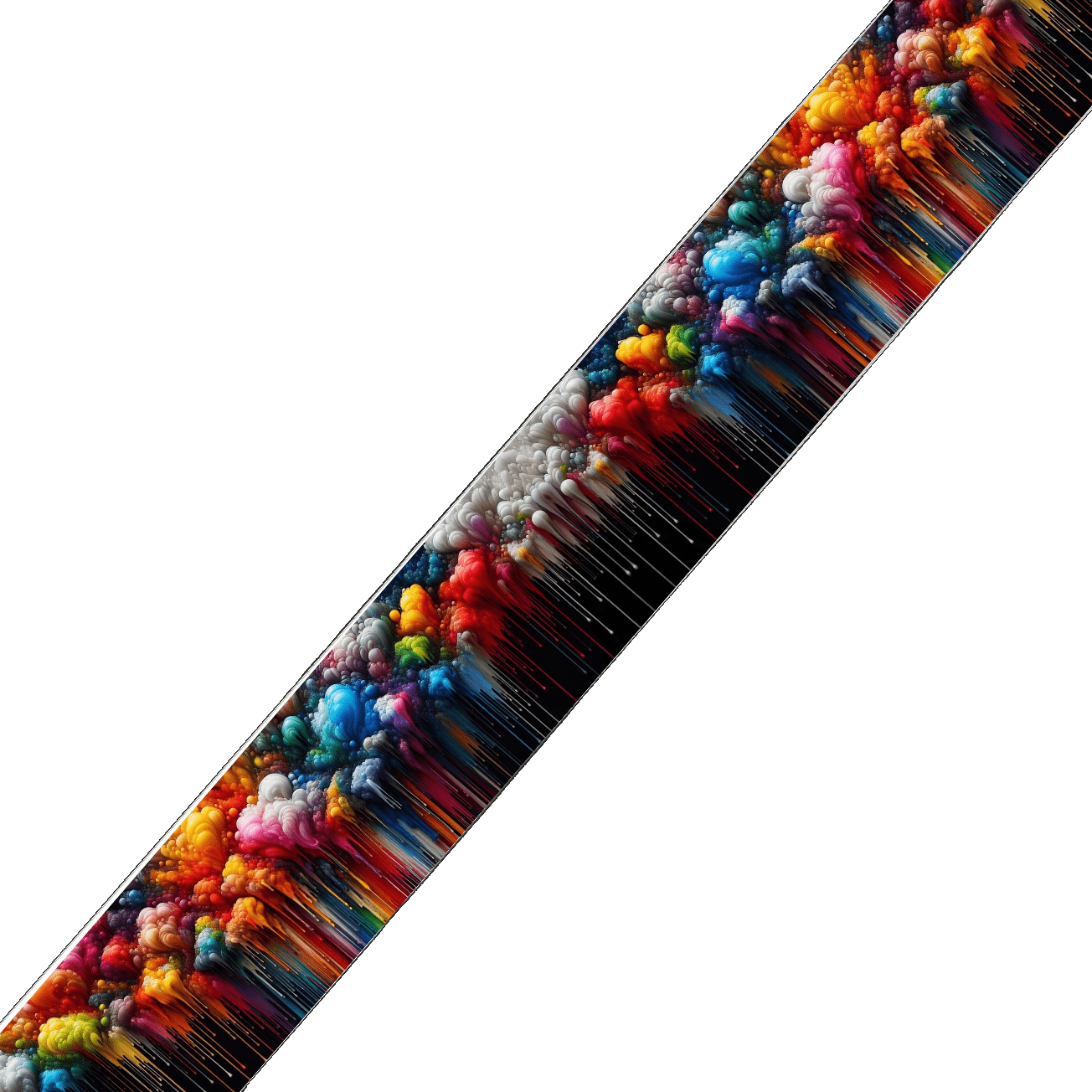 L'atelier du Fourmilier collier bicolore Collier bicolore large pour chien en BioThane® imprimé – Collection abstrait – 38/25 mm
