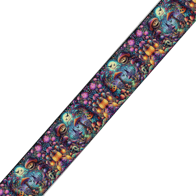 L'atelier du Fourmilier collier bicolore Collier bicolore large pour chien en BioThane® imprimé – Collection Halloween– 38/25 mm