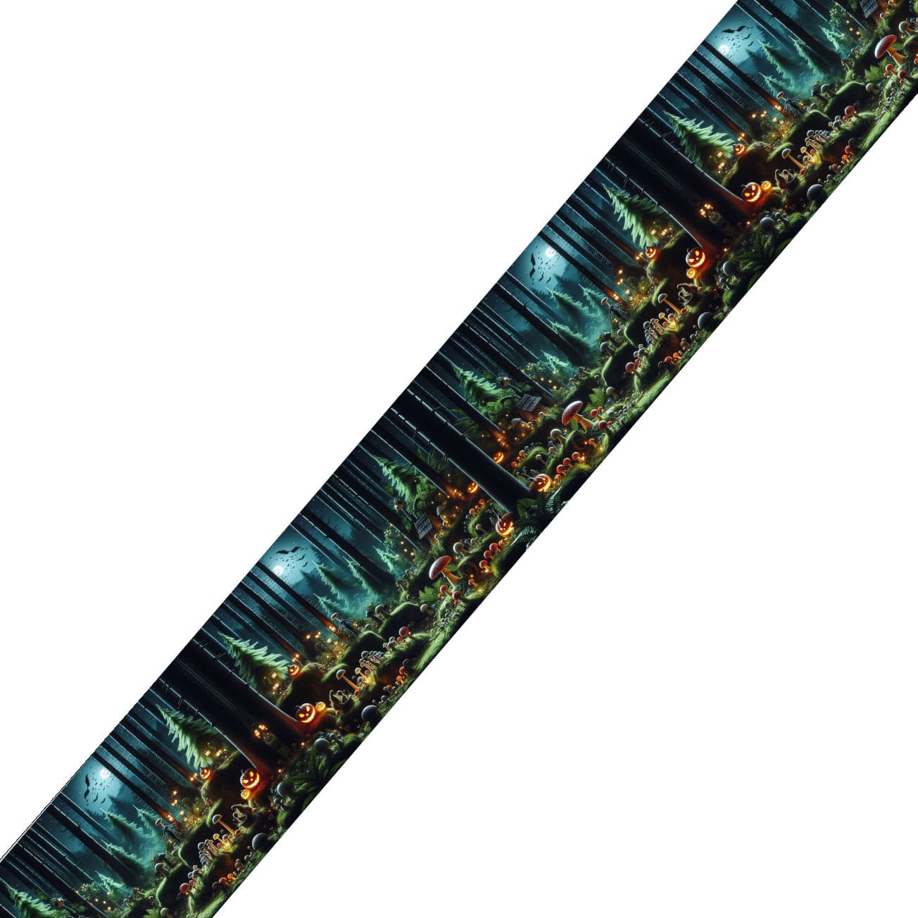 L'atelier du Fourmilier collier bicolore Collier bicolore large pour chien en BioThane® imprimé – Collection Halloween– 38/25 mm