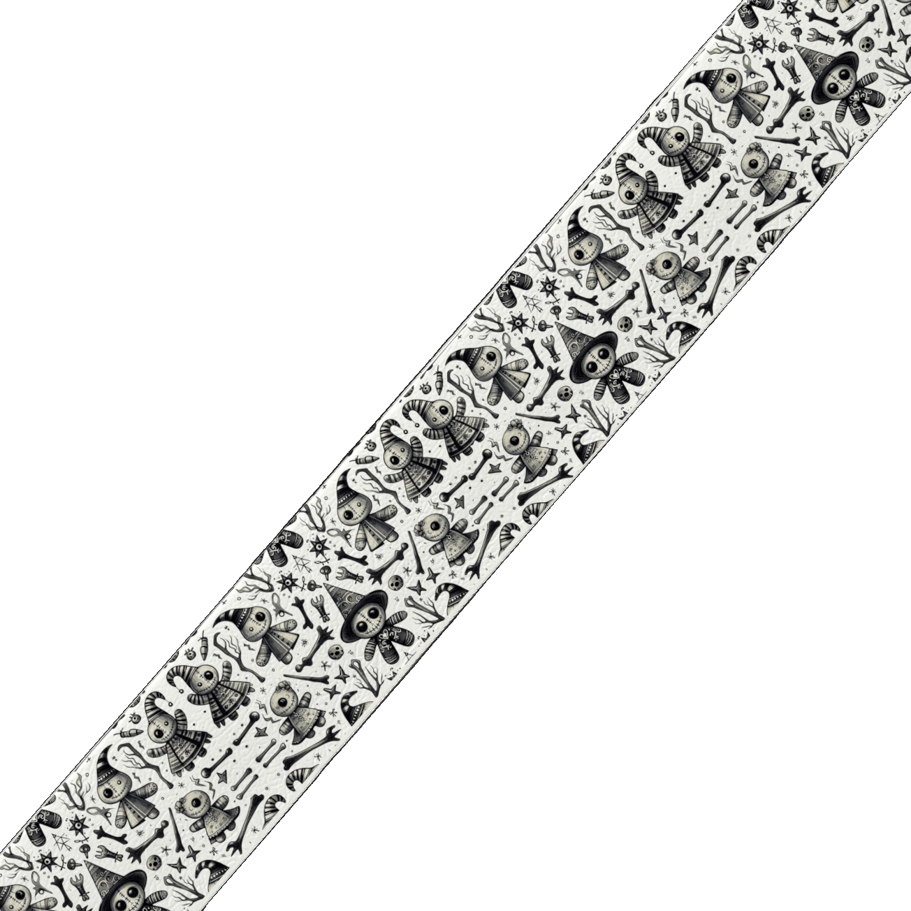 L'atelier du Fourmilier collier bicolore Collier bicolore large pour chien en BioThane® imprimé – Collection Halloween– 38/25 mm