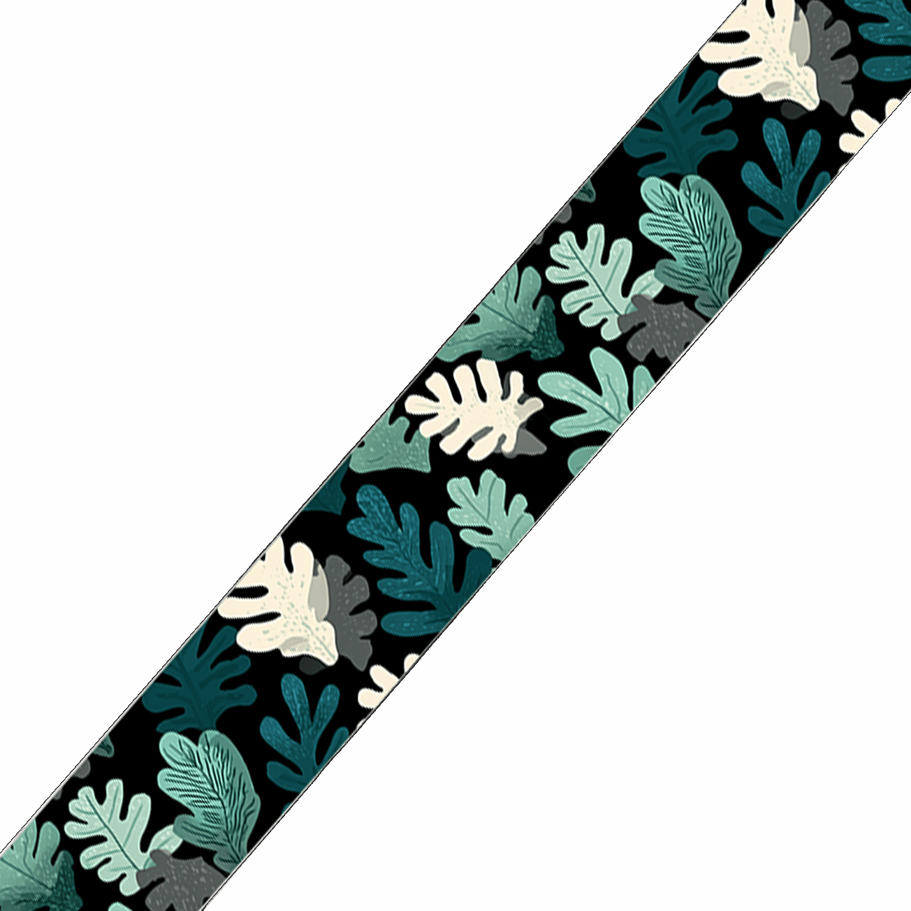 L'atelier du Fourmilier collier bicolore Collier bicolore large pour chien en BioThane® imprimé – Collection plantes et fleurs – 38/25 mm