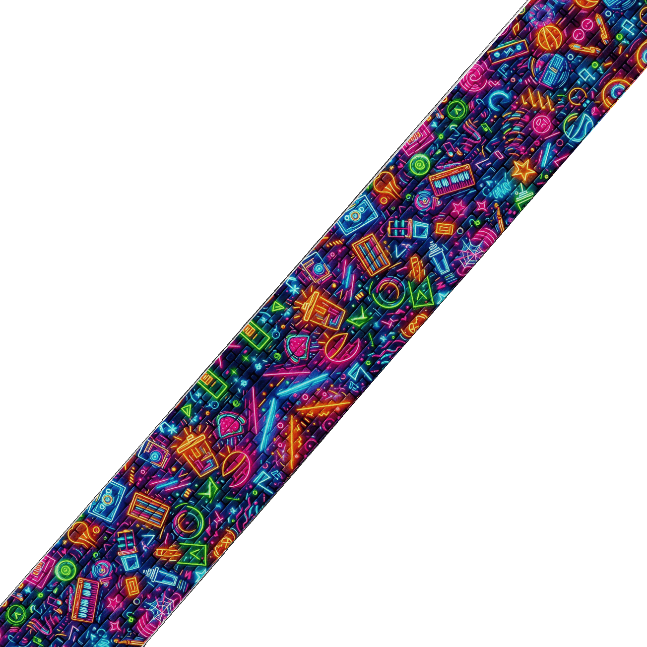 L'atelier du Fourmilier collier bicolore Collier bicolore large pour chien en BioThane® imprimé – Collection pop art– 38/25 mm