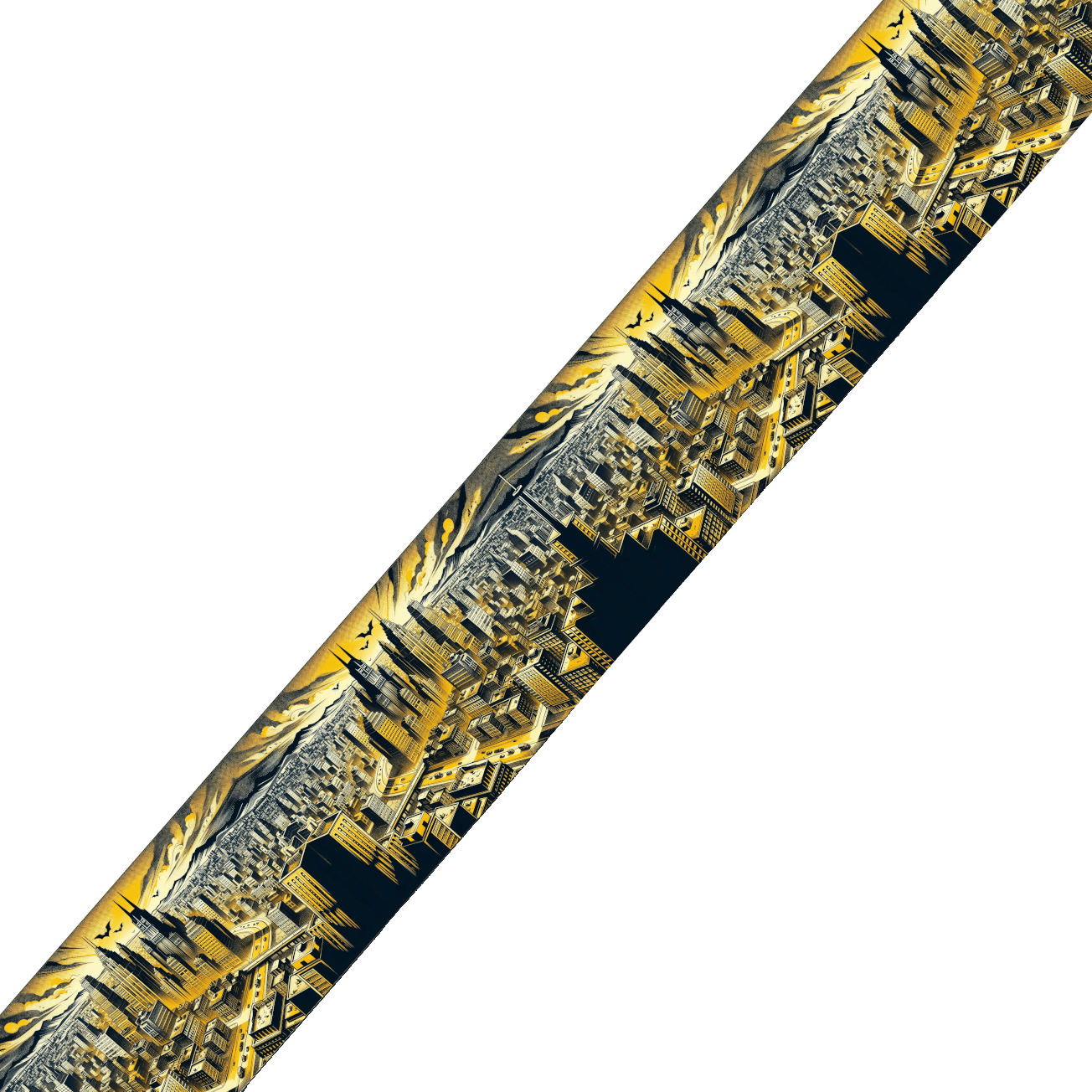 L'atelier du Fourmilier collier bicolore Collier bicolore large pour chien en BioThane® imprimé – Collection pop art– 38/25 mm