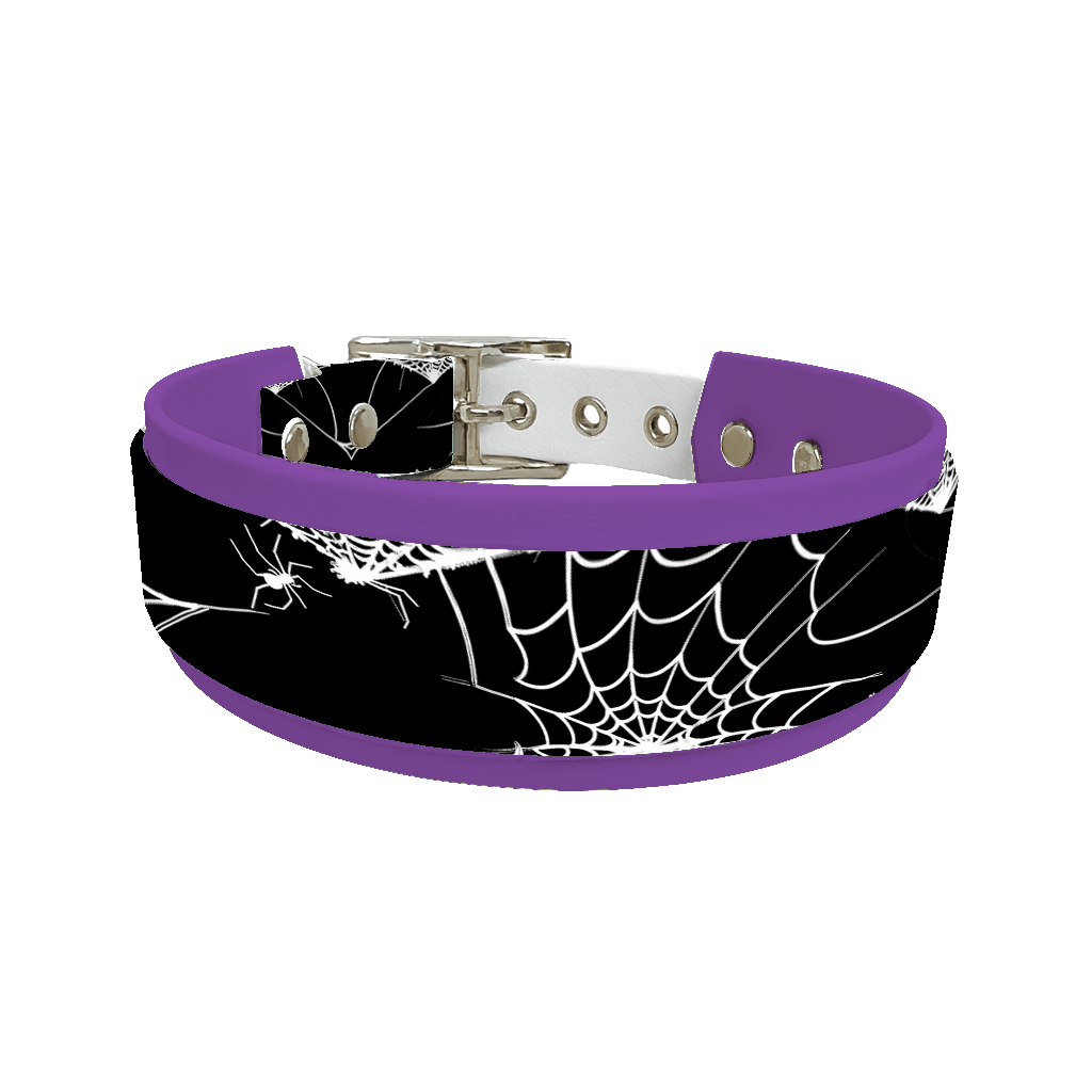 L'atelier du Fourmilier collier double 274 Collier double large pour chien en BioThane® imprimé – Collection Halloween– 25/19 mm