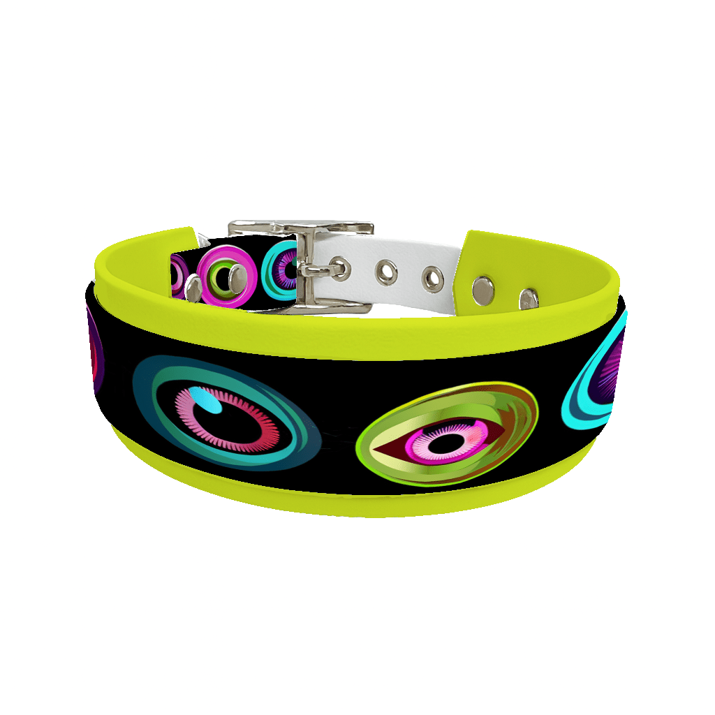 L'atelier du Fourmilier collier double 275 Collier double large pour chien en BioThane® imprimé – Collection Halloween– 38/25 mm
