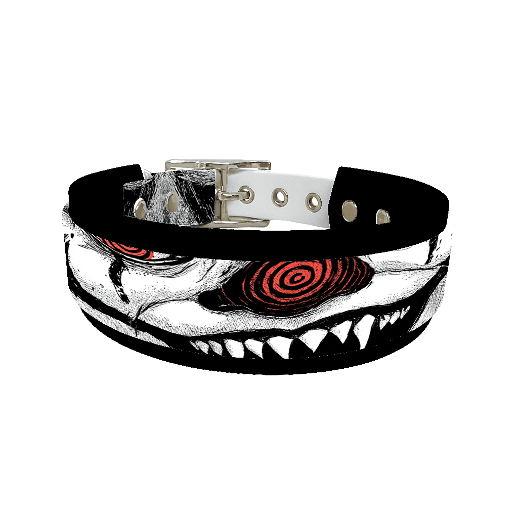 L'atelier du Fourmilier collier double 283 Collier double large pour chien en BioThane® imprimé – Collection Halloween– 38/25 mm