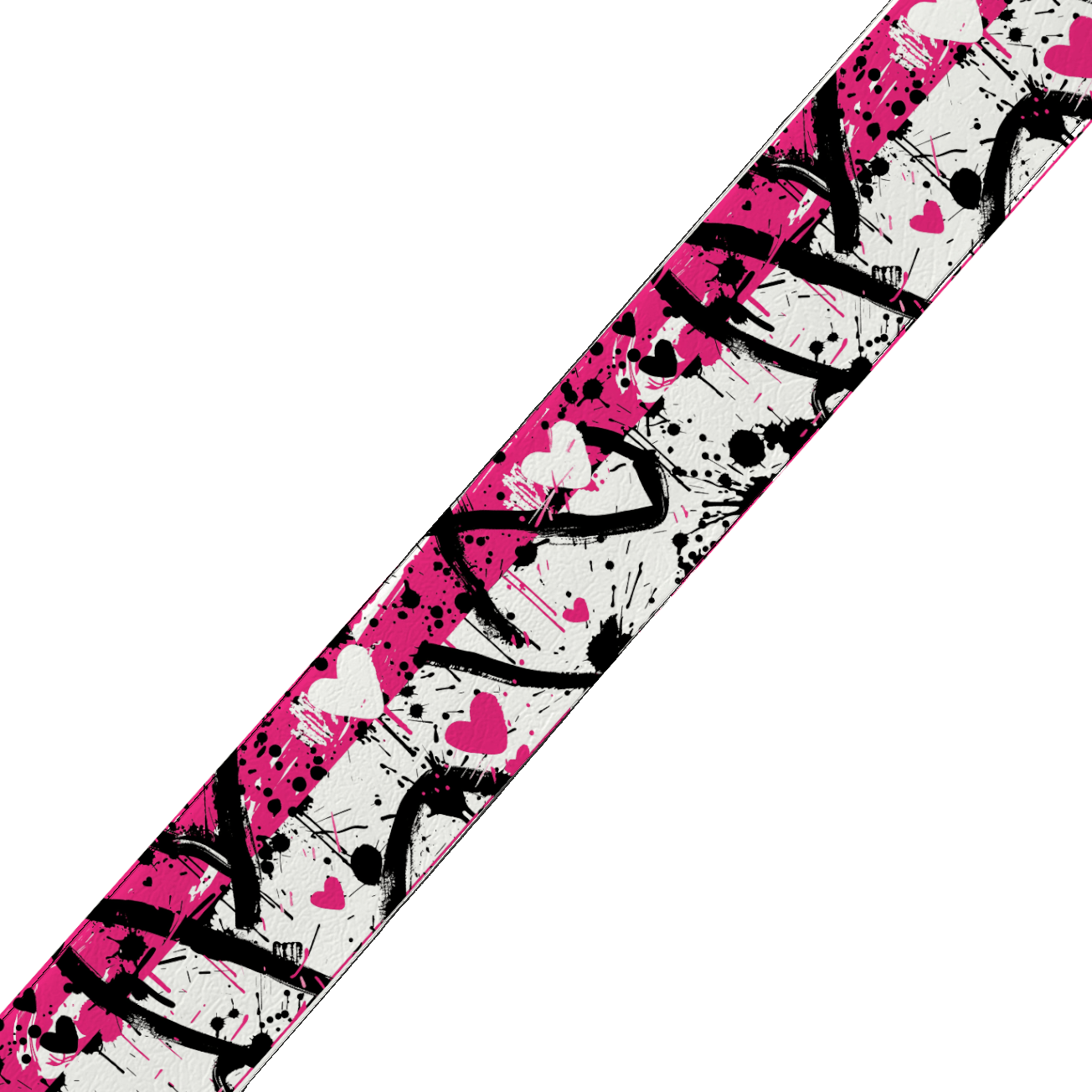 L'atelier du Fourmilier collier double Collier double large pour chien en BioThane® imprimé – Collection abstrait – 38/25 mm