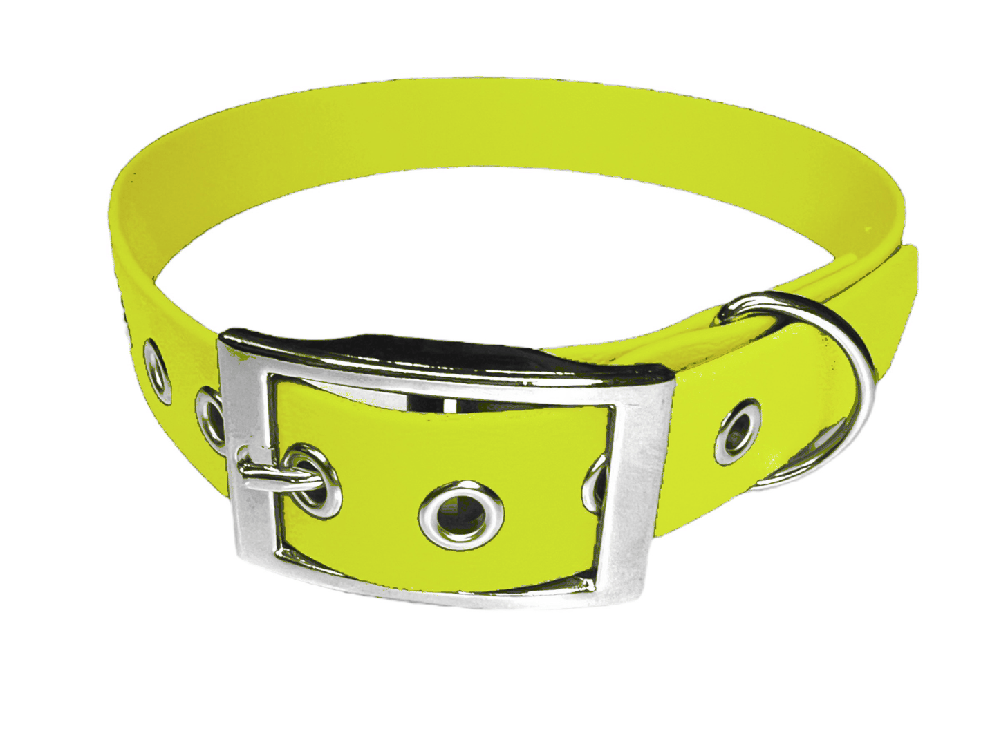 L'atelier du Fourmilier Collier pour chien personnalisable XXS / Jaune Fluo Collier chien 19 mm en Biothane – Personnalisable – Coloris au choix