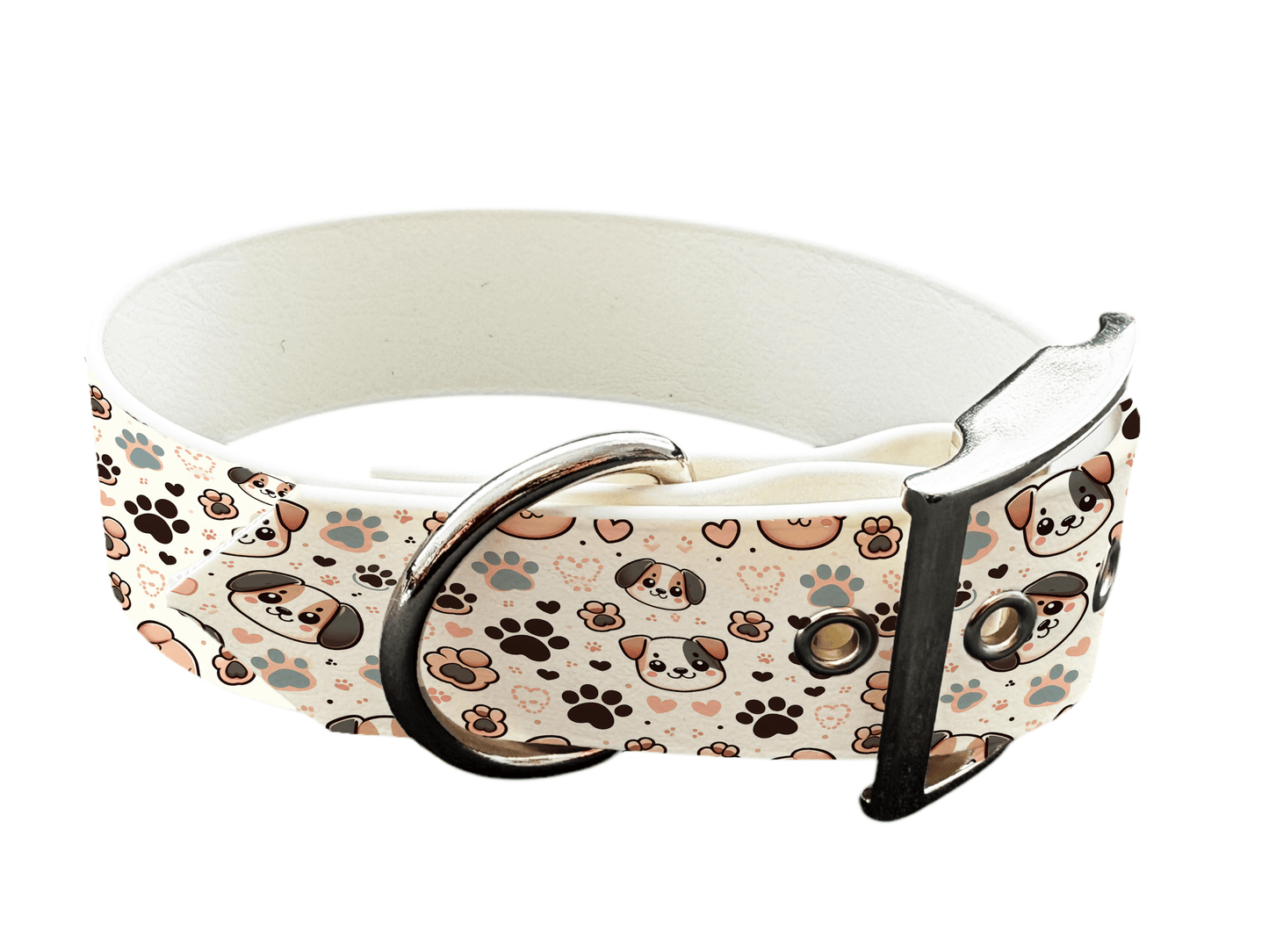 L'atelier du Fourmilier Colliers 16 Collier large pour chien en BioThane® imprimé – Collection chiens– 38mm