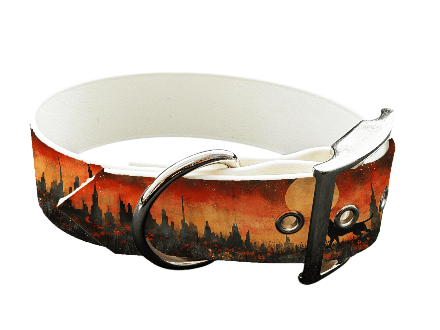 L'atelier du Fourmilier Colliers 199 Collier large pour chien en BioThane® imprimé – Collection chiens– 38mm