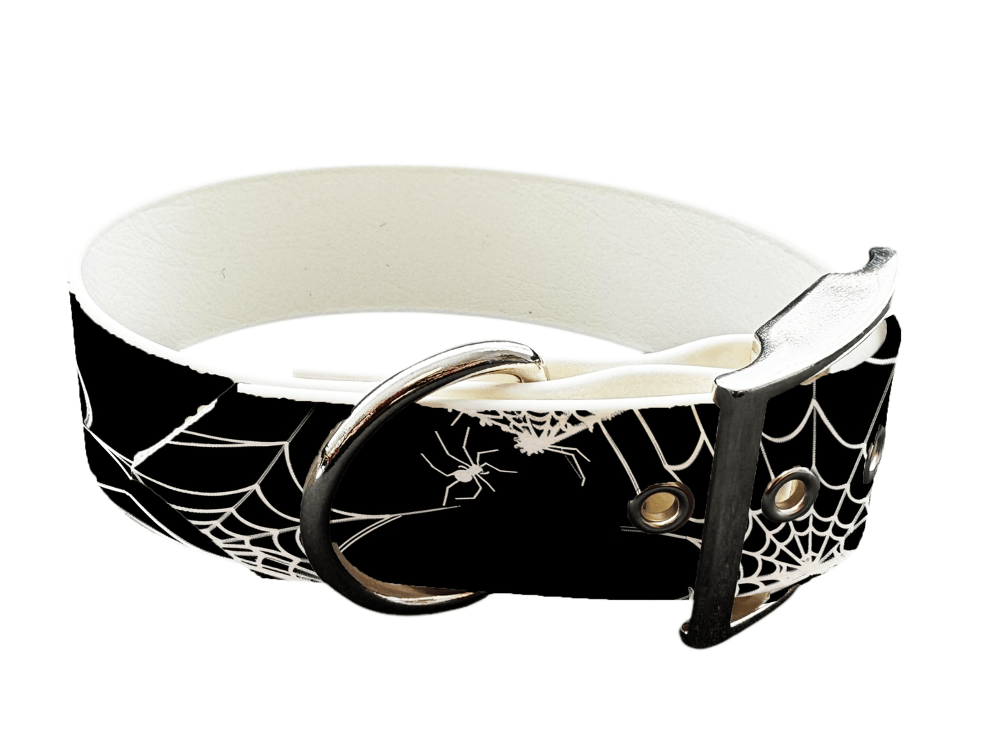 L'atelier du Fourmilier colliers 274 Collier large pour chien en BioThane® imprimé – Collection Halloween– 38mm
