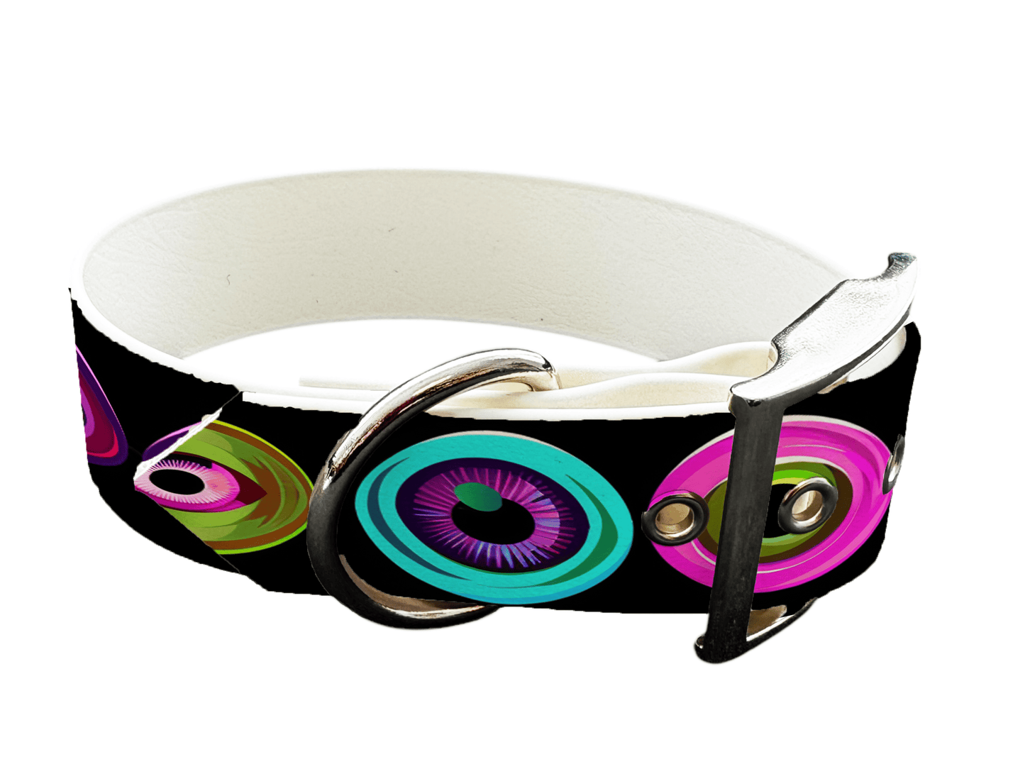 L'atelier du Fourmilier colliers 275 Collier large pour chien en BioThane® imprimé – Collection Halloween– 38mm