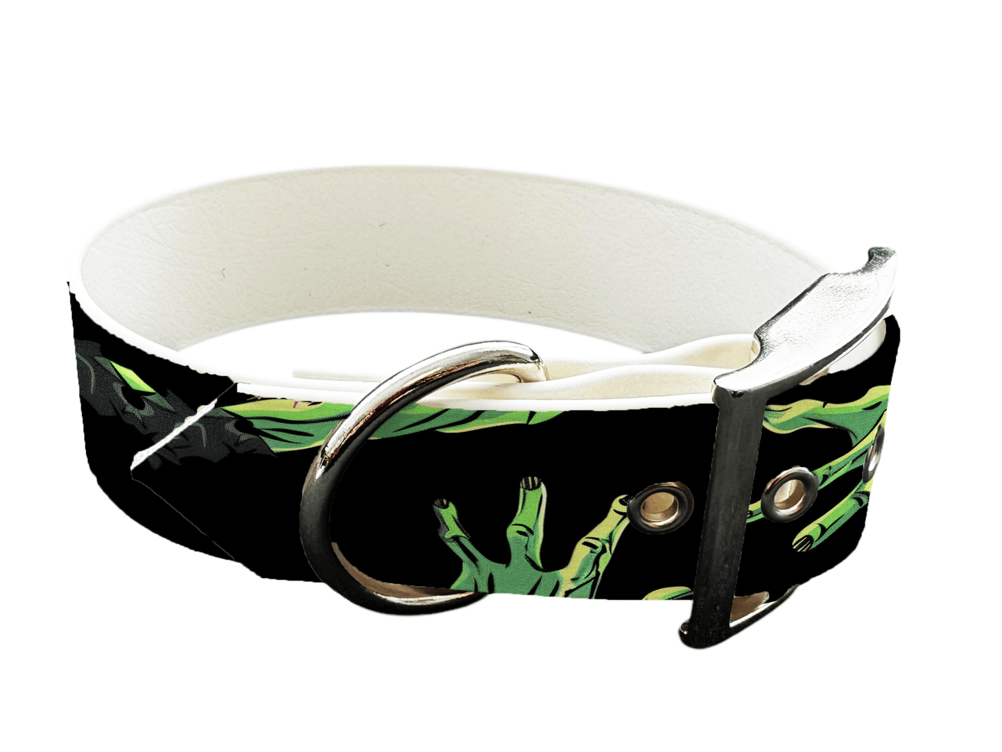L'atelier du Fourmilier colliers 279 Collier large pour chien en BioThane® imprimé – Collection Halloween– 38mm