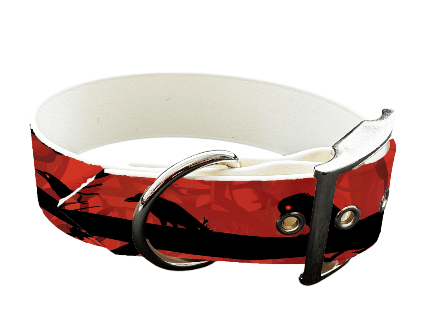 L'atelier du Fourmilier colliers 280 Collier large pour chien en BioThane® imprimé – Collection Halloween– 38mm