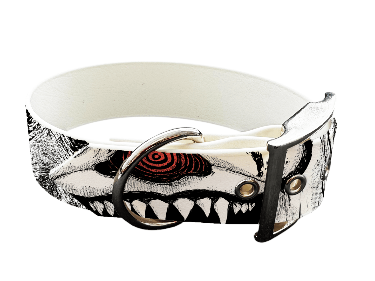 L'atelier du Fourmilier colliers 283 Collier large pour chien en BioThane® imprimé – Collection Halloween– 38mm