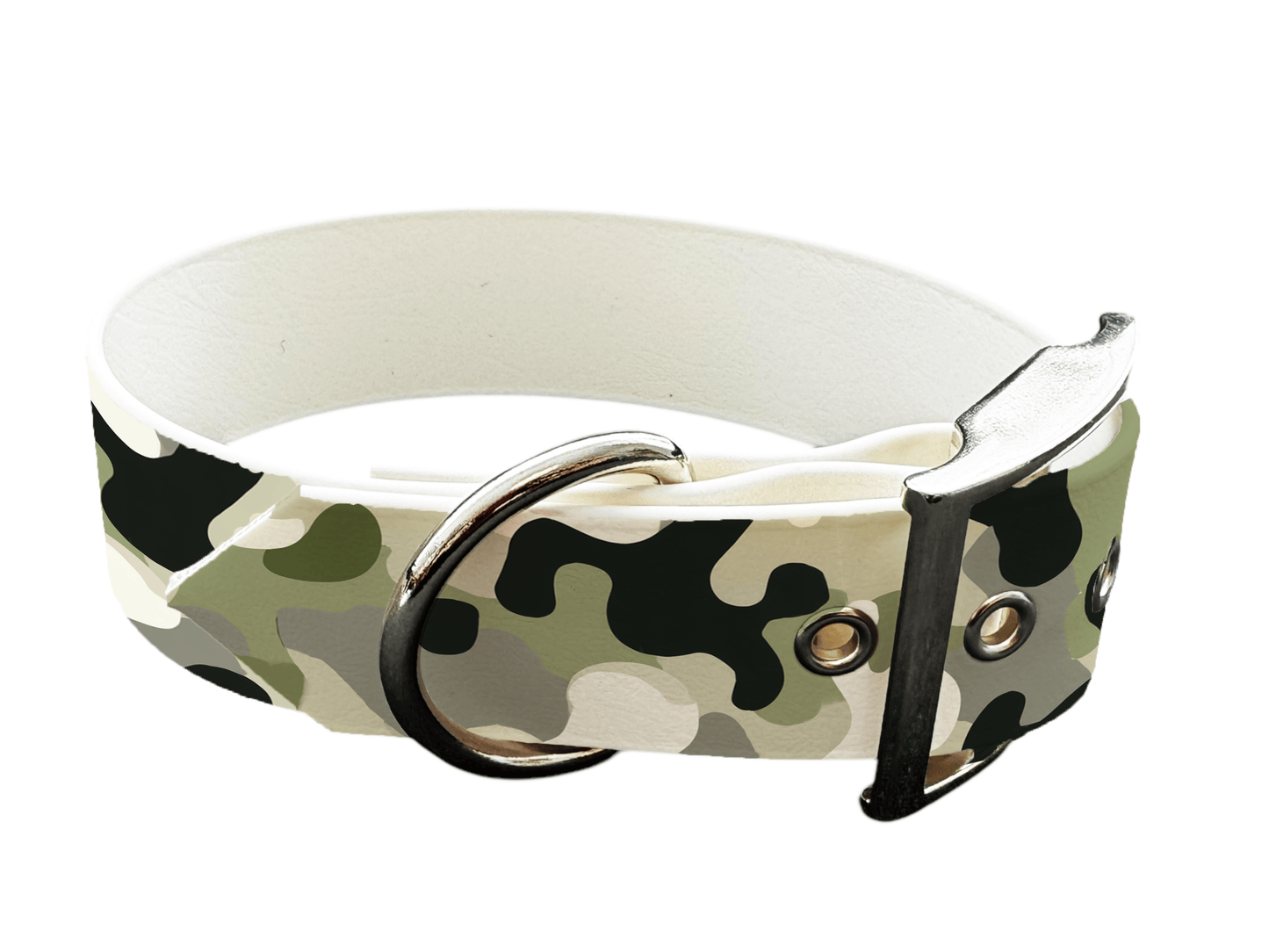 L'atelier du Fourmilier Colliers 400 Collier large pour chien en BioThane® imprimé – Collection camouflage– 38mm