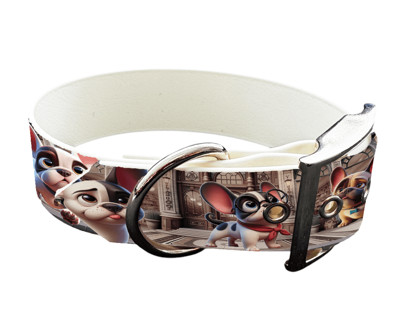 L'atelier du Fourmilier Colliers 51 Collier large pour chien en BioThane® imprimé – Collection chiens– 38mm