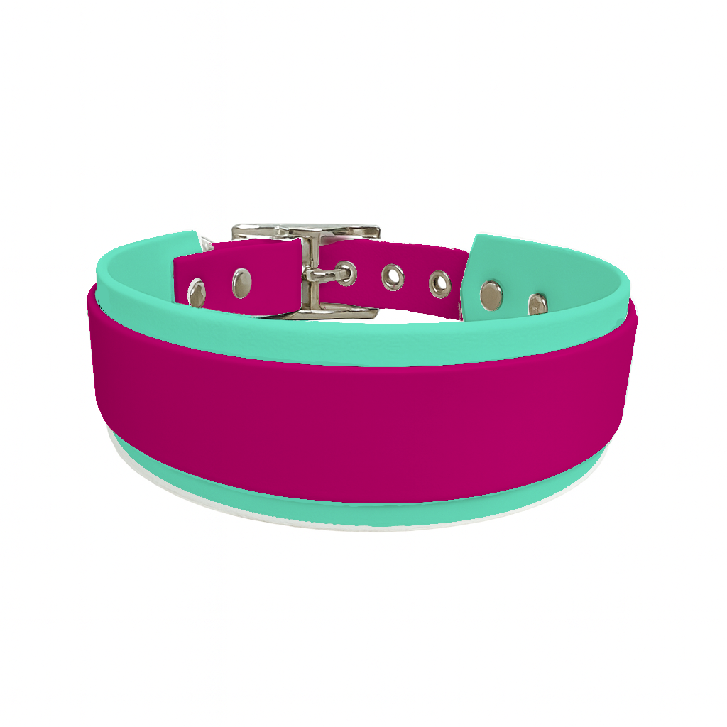 Collier Large double en BioThane® – 25 mm / 19 mm – coloris personnalisable