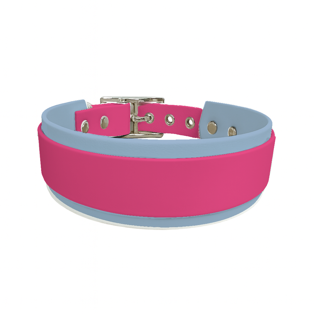 Collier Large double en BioThane® – 25 mm / 19 mm – coloris personnalisable