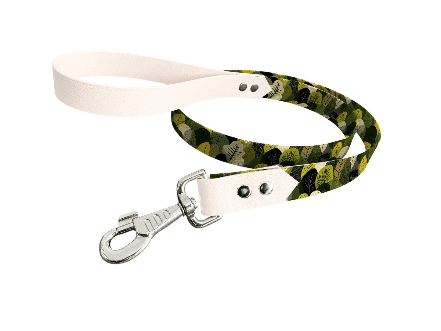 L'atelier du Fourmilier Laisse bicolore longe imprimée 19mm / 429 Laisse en BioThane® avec longe imprimée – Collection Fleur - Coloris au choix