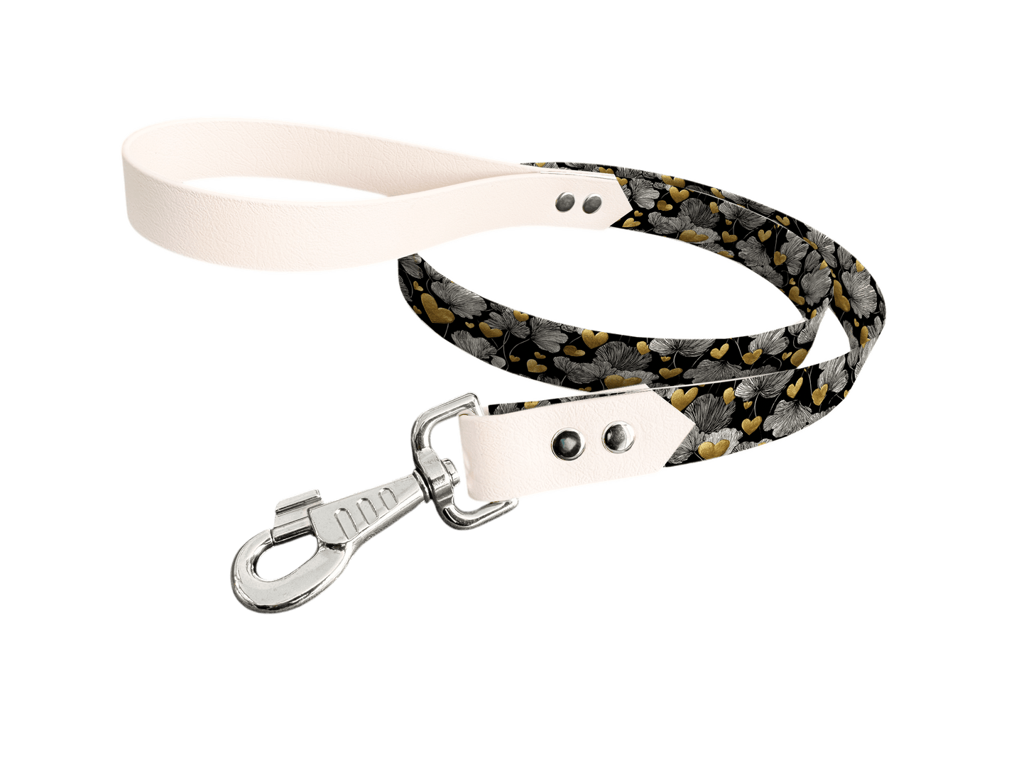 L'atelier du Fourmilier Laisse bicolore longe imprimée 362 / 19mm Laisse bicolore en BioThane® avec longe imprimée – Collection Saint Valentin- Coloris au choix