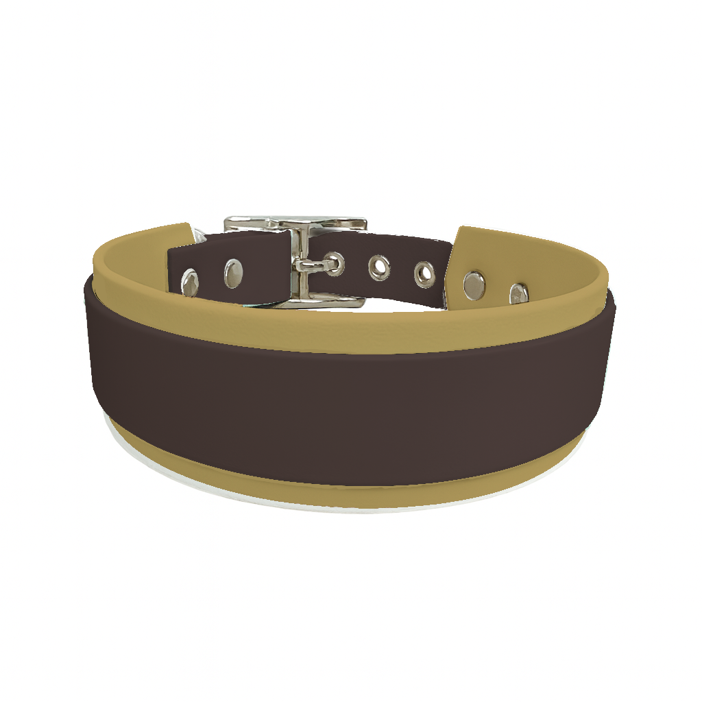 Collier Large double en BioThane® – 25 mm / 19 mm – coloris personnalisable